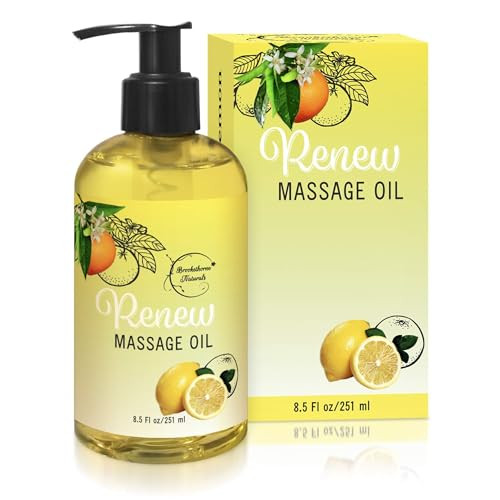 Renew Massage Oil For Massage Therapy And Home Use Brookethorne Naturals