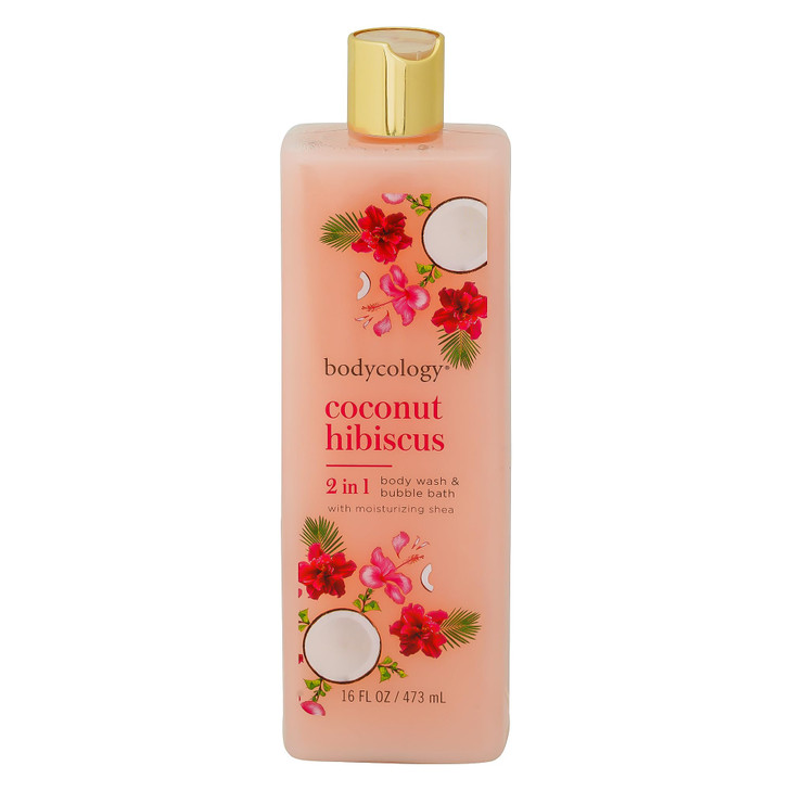 Bodycology Coconut Hibiscus Moisturizing Body Wash For Women 16 Ounce