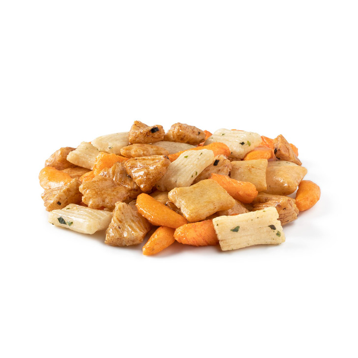 Nuts U.S. Oriental Rice Crackers Non Gmo Crunchy And Mildly Spicy Packed In A Resealable Bag 1 Lb
