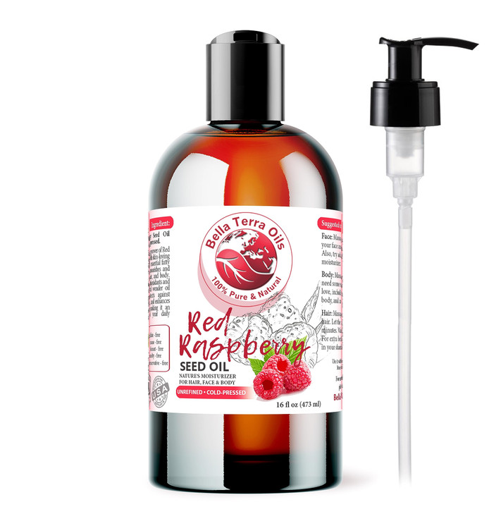 Bella Terra Oils Red Raspberry Seed Oil 16Oz Celebrate Nature S Best Packed With Omega 3 And Vitamin E Distilled For Superior Skin Benefits