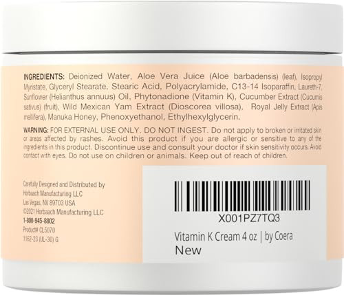 Coera Vitamin K Cream 4 Oz