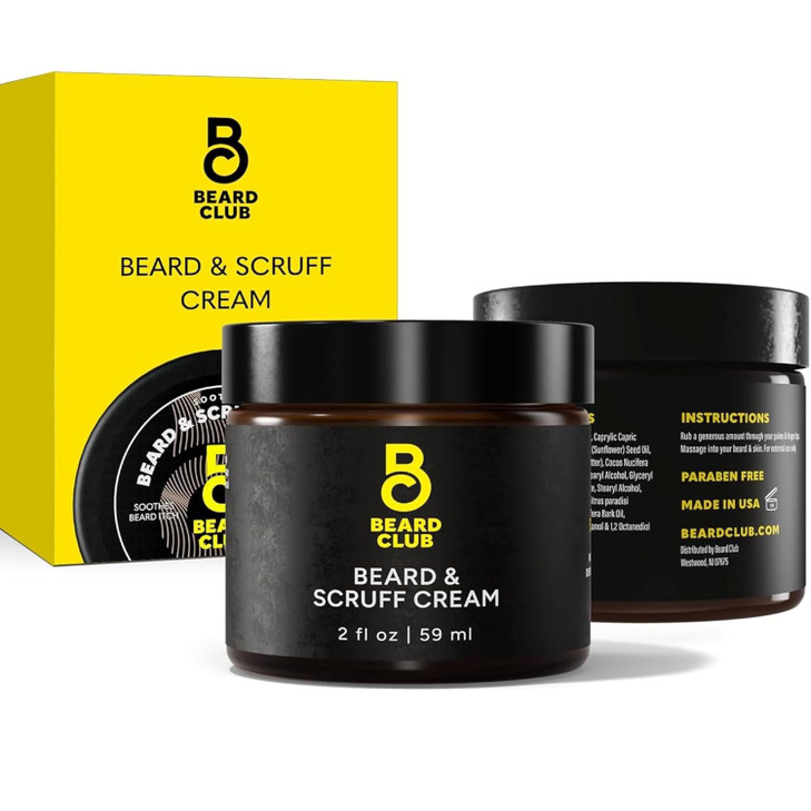 The Beard Club Biotin Beard Cream Moisturizing And Hydrating Shea Butter For Healthier Facial Hair And Skin