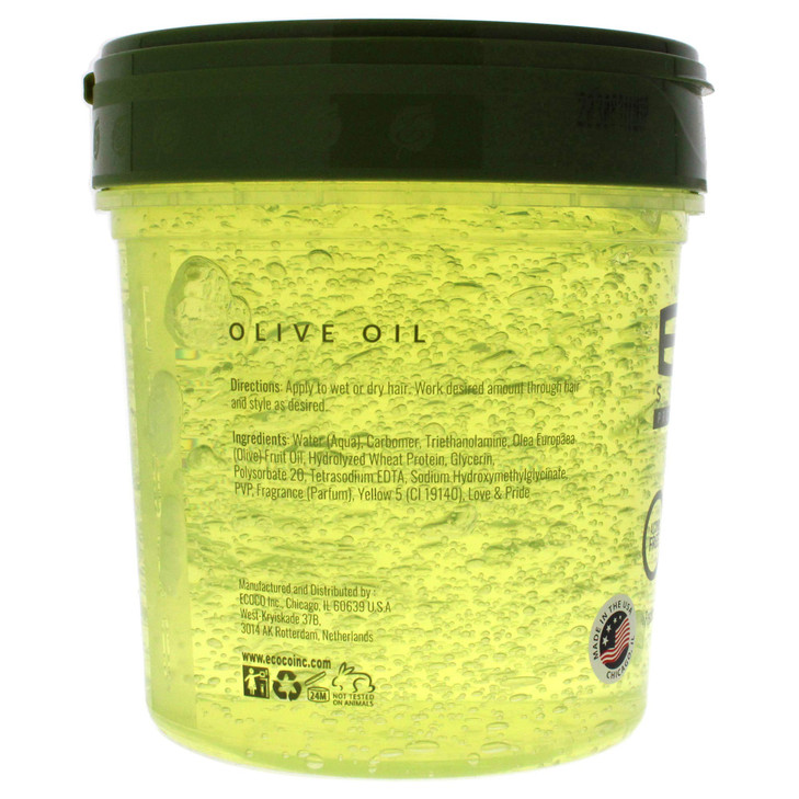 ECOCO Eco Style Gel 100% Pure Olive Oil, Adds Shine and Tames Split Ends, Weightless Style, Nourishes & Repairs, Moisture To The Scalp, Superior Hold
