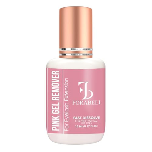 Forabeli Pink Gel Lash Remover For Eyelash Extensions Fast Acting 60S Dissolution High Visibility Professional Glue Remover Gel Type