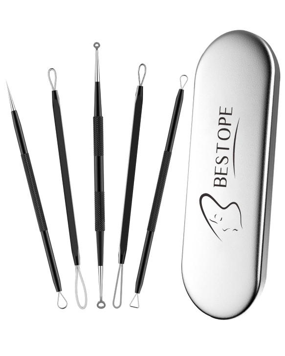 Taythi Blackhead Remover Tool Pimple Popper Tool Kit Blackhead Extractor Tool For Face Extractor Tool For Comedone Zit Acne Whitehead