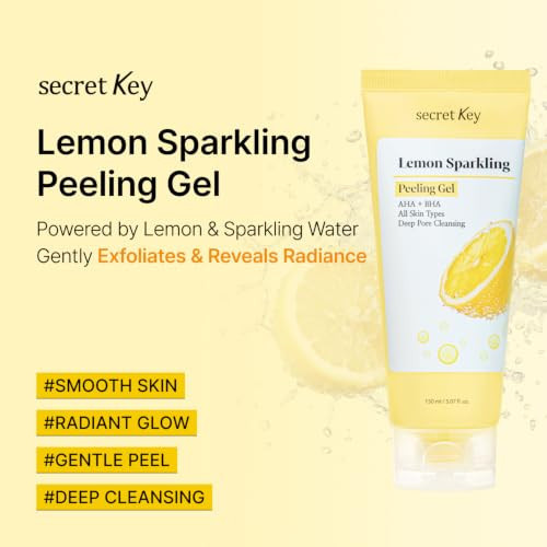 Lemon Sparkling Peeling Gel Glycolic Acid Gentle Exfoliator 5.07 Fl Oz