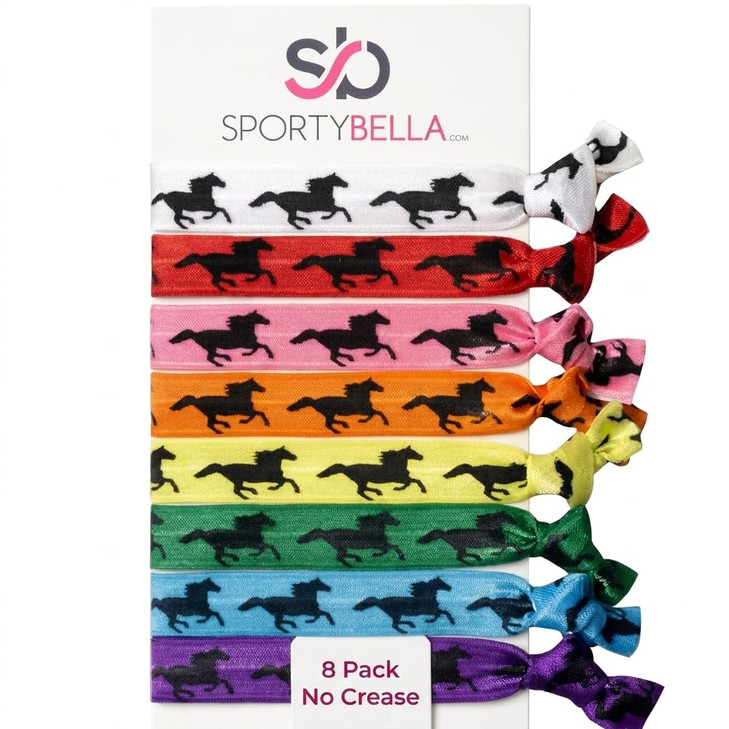 Multi Colored Horse Hair Accessories Cowgirl Elastics Set No Crease Hair Ties Gift For Equestrian