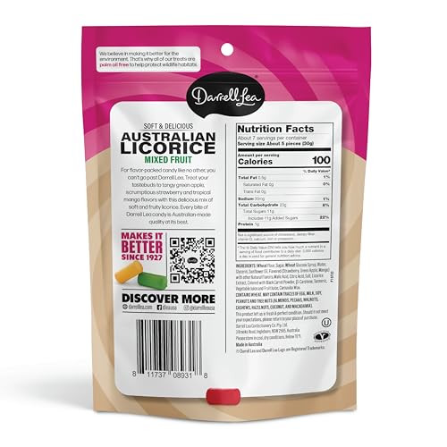 Darrell Lea Soft Australian Licorice Non Gmo No Palm Oil Vegetarian Friendly No High Fructose Corn Syrup Soft And Chewy Licorice Candy Made
