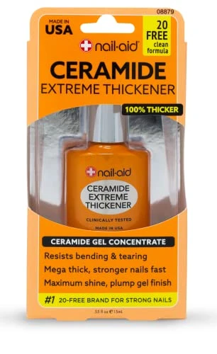 Nail Aid Ceramide Extreme Thickener Plus Gel Top Coat Clear 2 Count