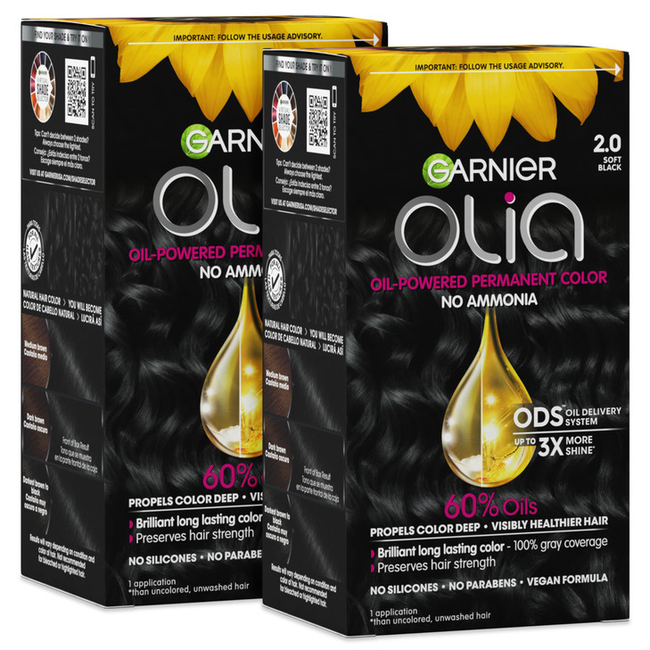 Garnier Olia Hair Color Ammonia Free Permanent Hair Dye Oil Powered Formula For 100 Percent Gray Coverage And 3X Shinier Hair Vegan And