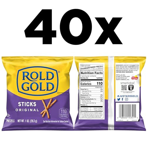 Rold Gold Pretzels Sticks 1 Ounce Pack Of 40