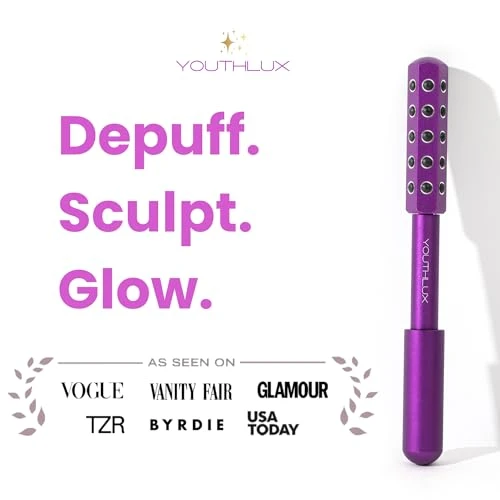 Youthlux Radiance Roller Germanium Stone Facial Massage Tool Wand Face Roller For Lifting Sculpting De Puffing Glow Boost Energizing And