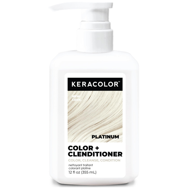 Keracolor Color Plus Clenditioner Semi Permanent Color Platinum 12 Fl Oz