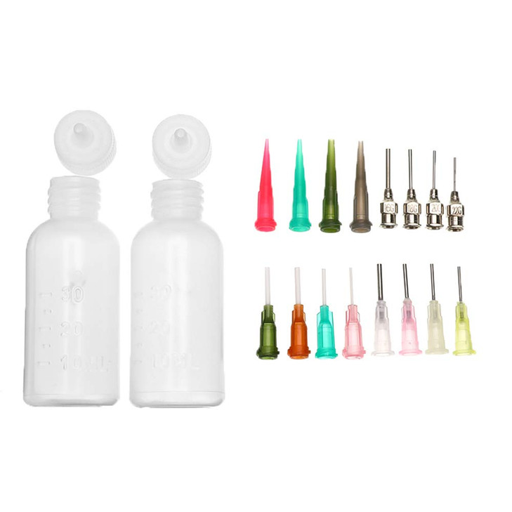 2Pcs Jagua Henna Temporary Tattoo Kit Applicator Bottles With 16 Tips Needles For Henna Tattoo Cone Tattoo Bottle Kits Qty 2 And 16 Tips