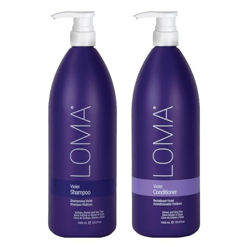 Loma Hair Care Violet Shampoo Violet Conditioner Duo 33.8 Fl Oz Each