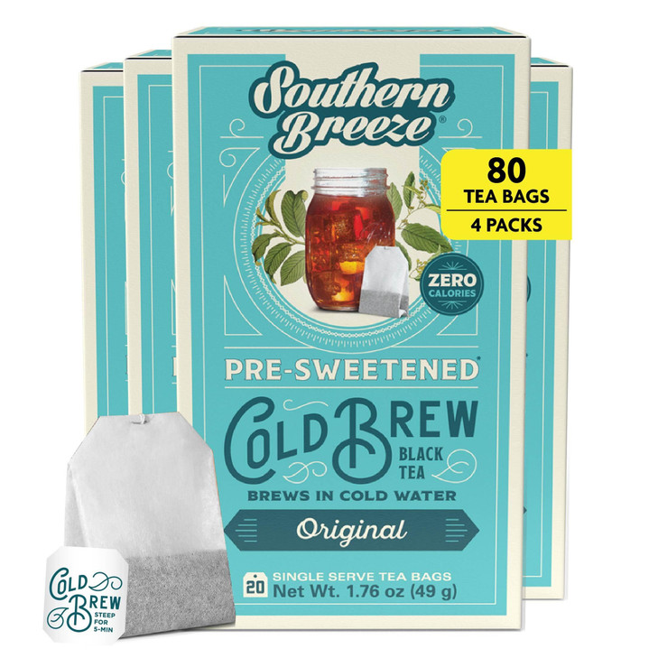 Southern Breeze Cold Brew Sweet Tea Original 20 Bags Pack Of 4