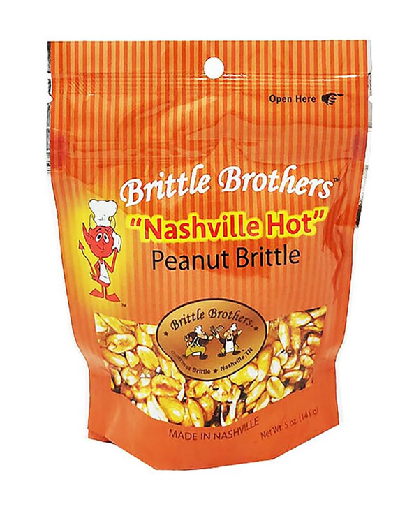 Brittle Brothers Nashville Hot Peanut Brittle 5 Oz Gift Bag Gourmet Candy