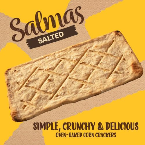 Sanissimo Salmas Oven Baked Corn Crackers 100 Percent Whole Grain Corn Gluten Free Non Gmo Project Verified 8 Individually Wrapped Snack