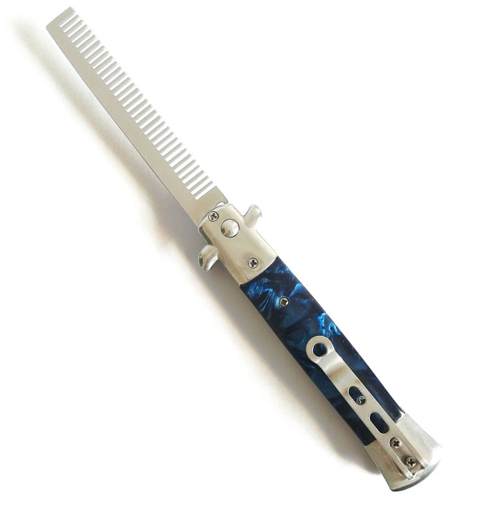 Le Fu Li Men S Switchblade Comb Stainless Steel Spring Action Pocket Comb
