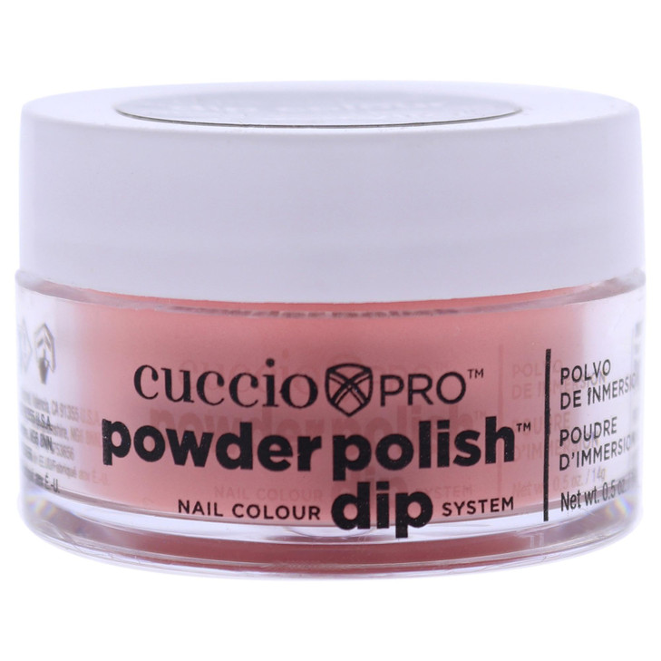 Cuccio Colour Powder Nail Polish Lacquer Peach 0.5 Oz