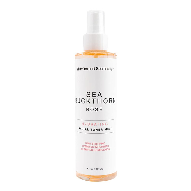Vitamins And Sea Beauty Hydrating Facial Toner Mist With Sea Buckthorn Plus Rose 8 Fl Oz