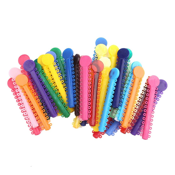 Rzjzgz Orthodontic Ligature Ties Multi Color Orthodontic Elastomeric O Rings Braces Rubber Bands 1040Pcs Multicolor
