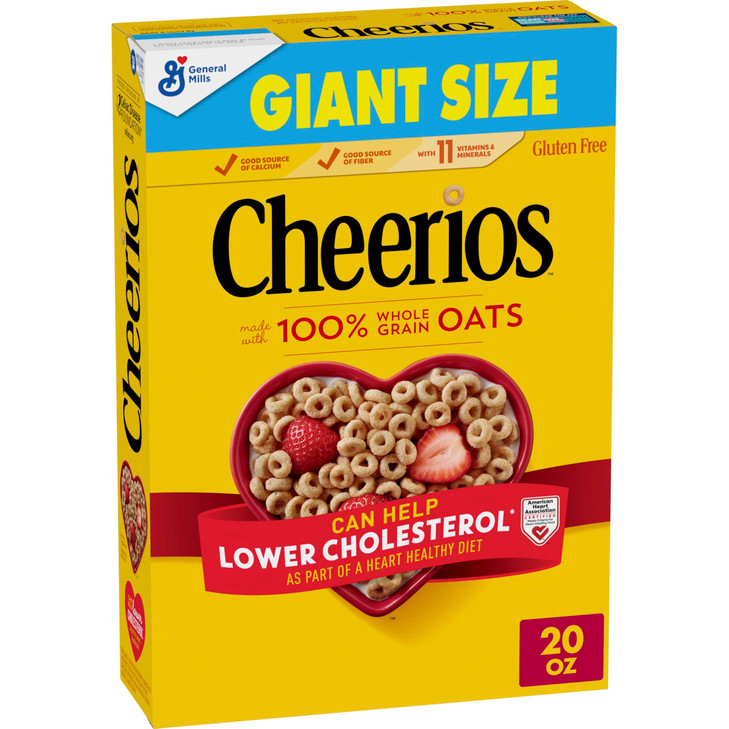 Cheerios Heart Healthy Gluten Free Breakfast Cereal Giant Size 20 Oz