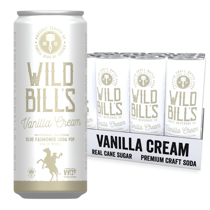 Wild Bill S Vanilla Cream Soda Classic Craft Soda Pop Soft Drinks Sodas Made With Pure Cane Sugar Caffeine Free No High Fructose Corn Syrup