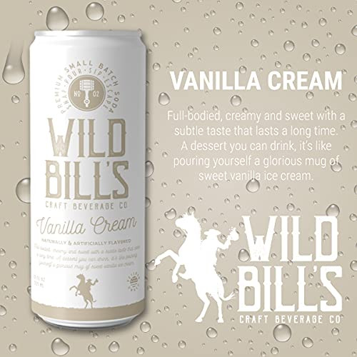 Wild Bill S Vanilla Cream Soda Classic Craft Soda Pop Soft Drinks Sodas Made With Pure Cane Sugar Caffeine Free No High Fructose Corn Syrup