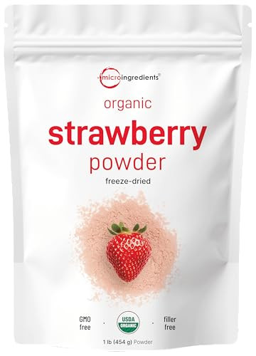 Micro Ingredients Organic Freeze Dried Strawberry Powder 1 Lb