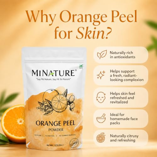Orange Peel Citrus Aurantium Powder By Mi Nature 227 G 8 Oz 1 Per 2 Lb All Natural Vegan Non Gmo For Hair And Skin Care