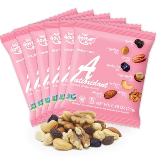 Daily Gourmet Nuts Unsalted Mixed Nuts Snack Packs Individually Wrapped Snacks Nut Snacks No Peanuts Healthy Trail Mix Individual Packs