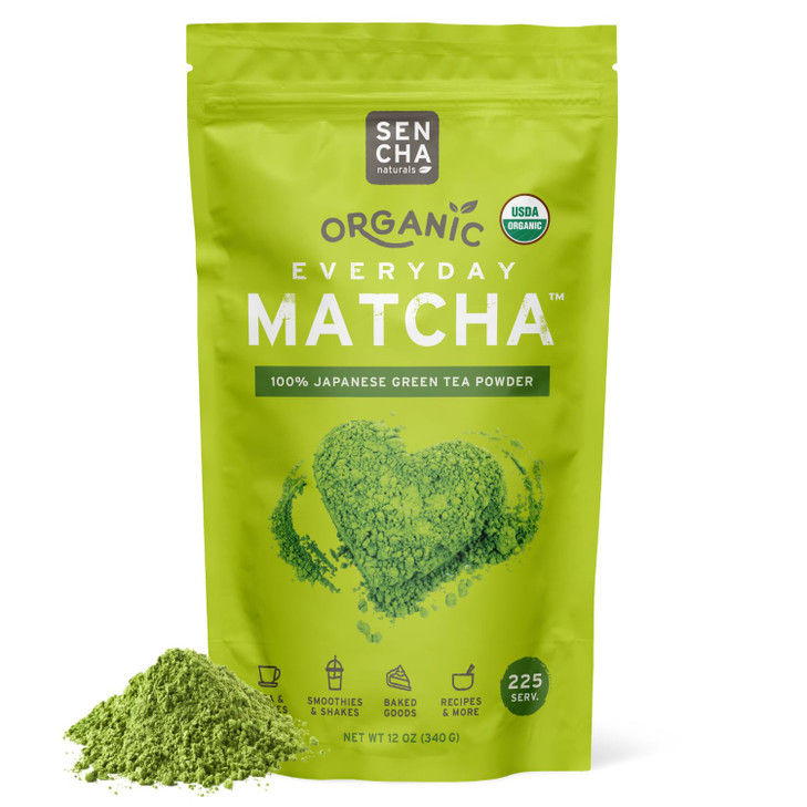 Sen Cha Naturals Organic Everyday Matcha Powder Authentic Japanese Green Tea Premium First And Second Harvest Culinary And Ceremonial Grade