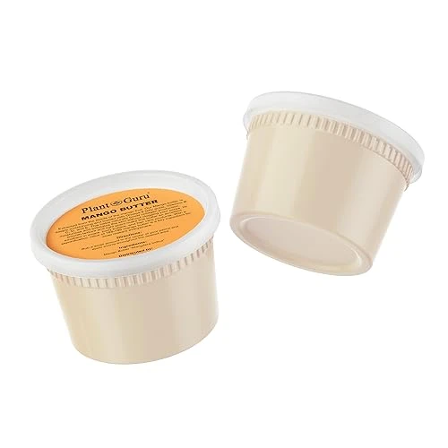 Plant Guru Raw Mango Butter 16 Oz. 1 Lb. 100 Percent Pure Natural Unrefined Great For Skin And Hair Growth.