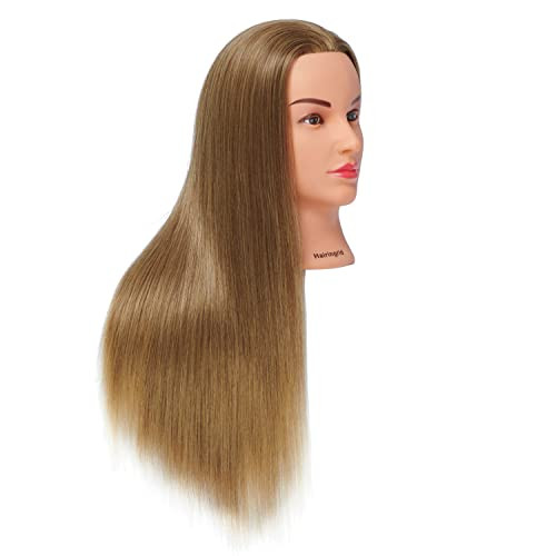 Hairingrid 26 28 Mannequin Head Synthetic Fiber Hair Training Manikin