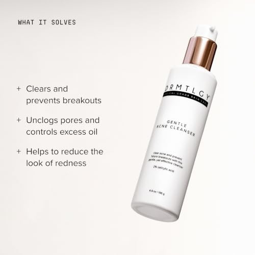Drmtlgy Acne Cleanser Oil Free Salicylic Acid Cleanser And Face Wash For Acne Prone Skin