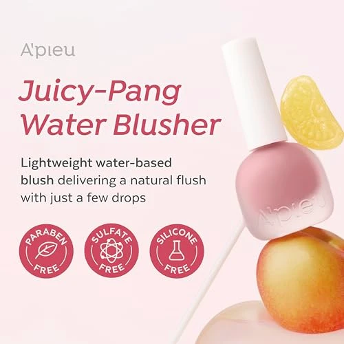 A Pieu Juicy Pang Water Blusher For Hydrated Dewy Color Pk04