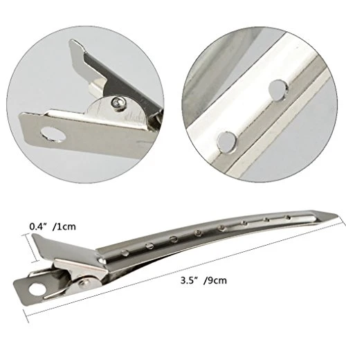 Bantoye 24 Packs Duck Bill Clips 3.35 Inch Metal Alligator Clip Silver