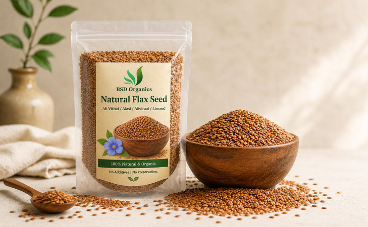 Bsd Organics Natural Flax Seed Ali Vithai Alasi Aliviraaii Lineseed For Crackers Frozen Waffles Oatmeal Skin Care Hair Care 200