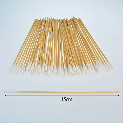 Bantoye 500 Pcs Cotton Swabs 6 Inches Long Wooden Handle Cleaning Sticks