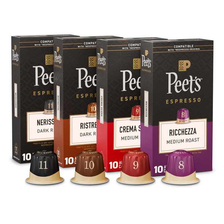 Peet S Coffee Espresso Capsules Classic Variety Pack 40 Count