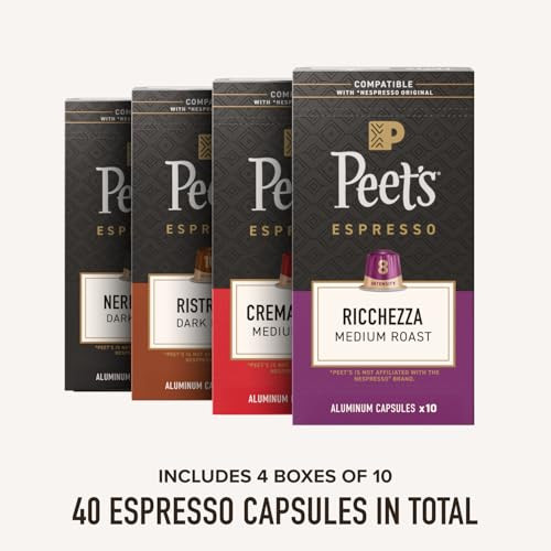 Peet S Coffee Espresso Capsules Classic Variety Pack 40 Count