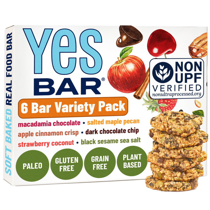 Yes Nut Bar Healthy Snack Bar Original Variety Pack Orignial 6 Count