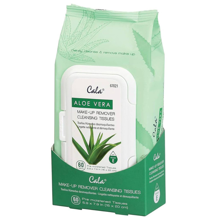 Cala Makeup Remover Cleansing Tissues Aloe Vera Removes Makeup Plus Waterproof Eye Makeup Without Irritation Deep Cleansing Wipes Leave Skin