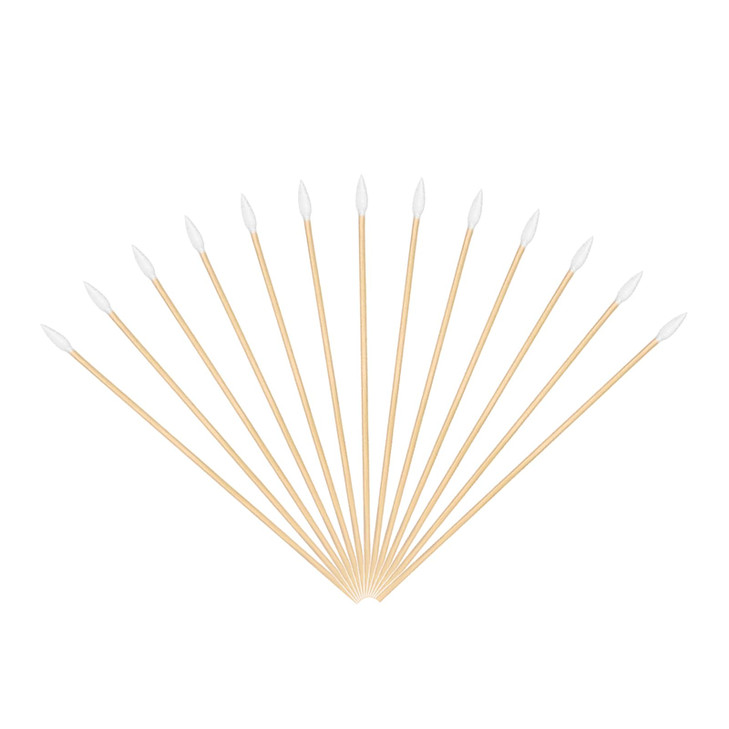 500Pcs 6 Inch Long Precision Tips Cotton Swabs With Wooden Stick