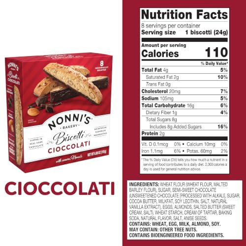 Nonni S Biscotti Cioccolati 6.88 Ounce Pack Of 6