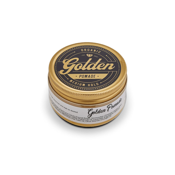 Golden Beards Organic Hair Pomade 3.3 Oz Natural Styling Cream With Medium Hold And Matte Finish Handmade Vegan And Cruelty Free Hair