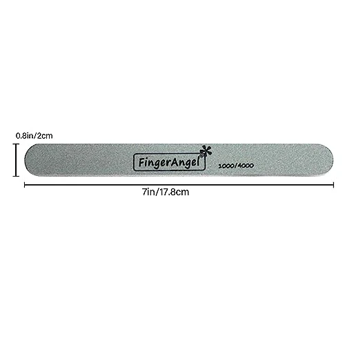 Fingerangel 20Pcs Nail File Polisher Smooth And Shiny Nail Buffer For Natural Nails Cushion Nail File 1000 And 4000 Grit