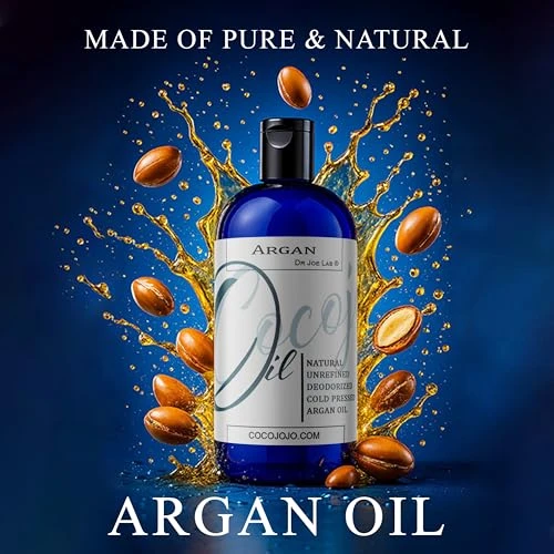 Cocojojo Argan Oil Deodorized Argan Oil For Hair Hair Treatment Oils 100 Percent Pure Organic For Face Unrefined Unscented Cold Pressed