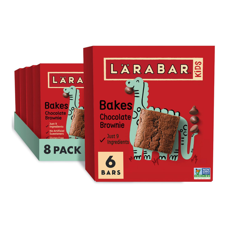Larabar Kids Bakes Chocolate Brownie Bars Gluten Free 6 Ct 5.76 Oz Pack Of 8
